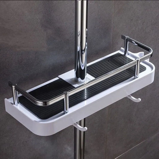 Easy to install bathroom shower rack organiser.